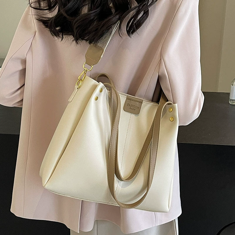 Capacious summer one-shoulder bag, straps, shoulder bag, for students