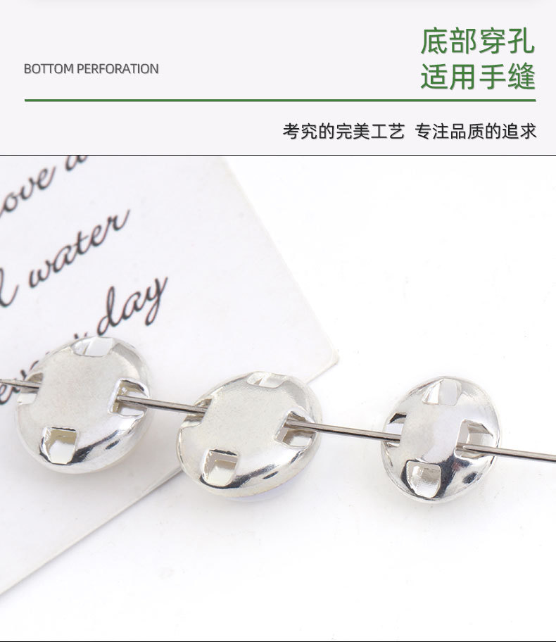 Cross-shaped hand-sewn ABS imitation pearl high-brightness pure white off-white flat-bottomed half-sided pearl clothing hand-sewn diy accessories detail image 3