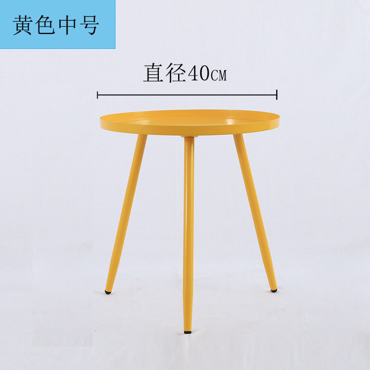 Mesa Auxiliar Redonda Nórdica – Creativa, Para Sala de Estar y Sofá