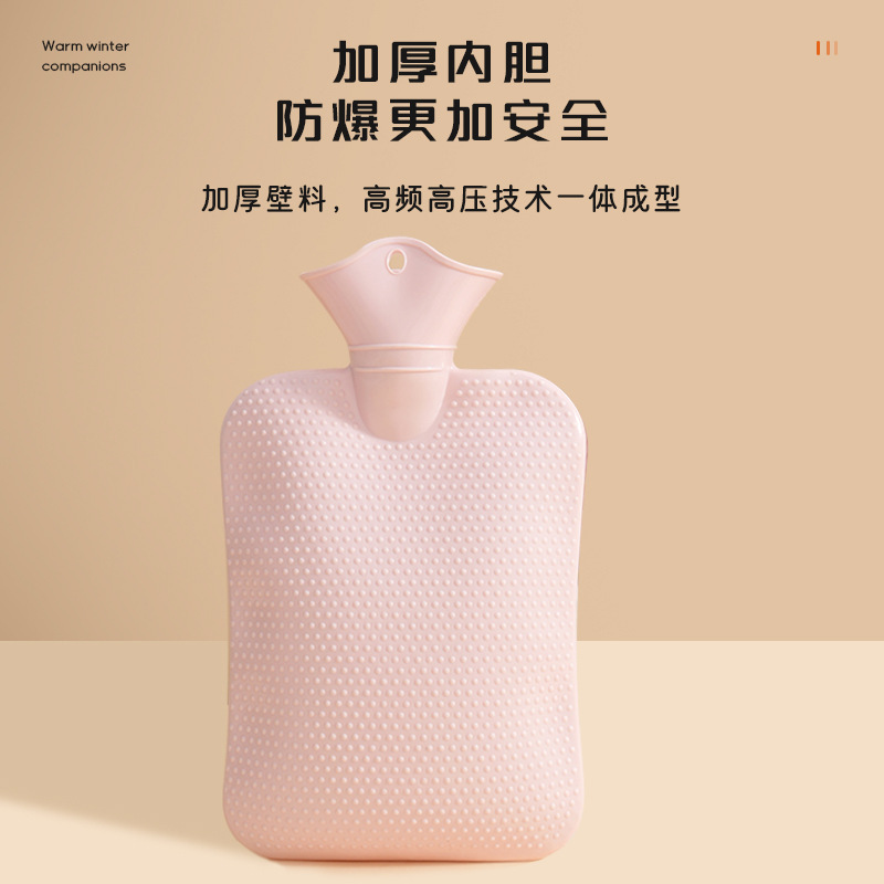 Bolso de agua caliente Le Xueer con riego, gran funda de tela de felpa divertida, calentador de manos con inyección de agua, bolsa de agua caliente para el vientre al por mayor