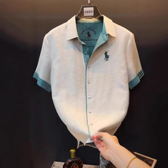 【夏季新品】时尚轻奢风翻领简约休闲百搭舒适宽松夏季纯色衬衫