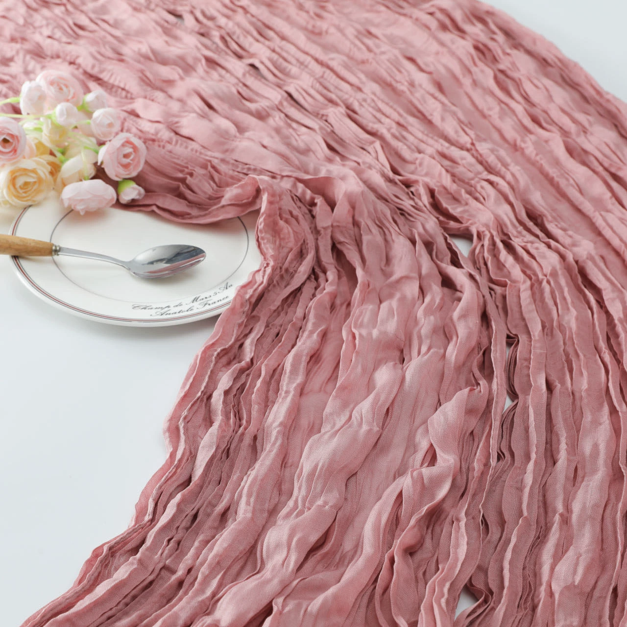 Дорожка на стол Bali yarn, северный текстурный стиль, тёплая драпировка 90×180 / 90×300 см