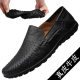 New Genuine Leather Breathable Casual Leather Shoes Men's Business Soft Leather Soft Bottom Doug Shoes Men's Lazy Shoes Slip-on Shoes for Dad