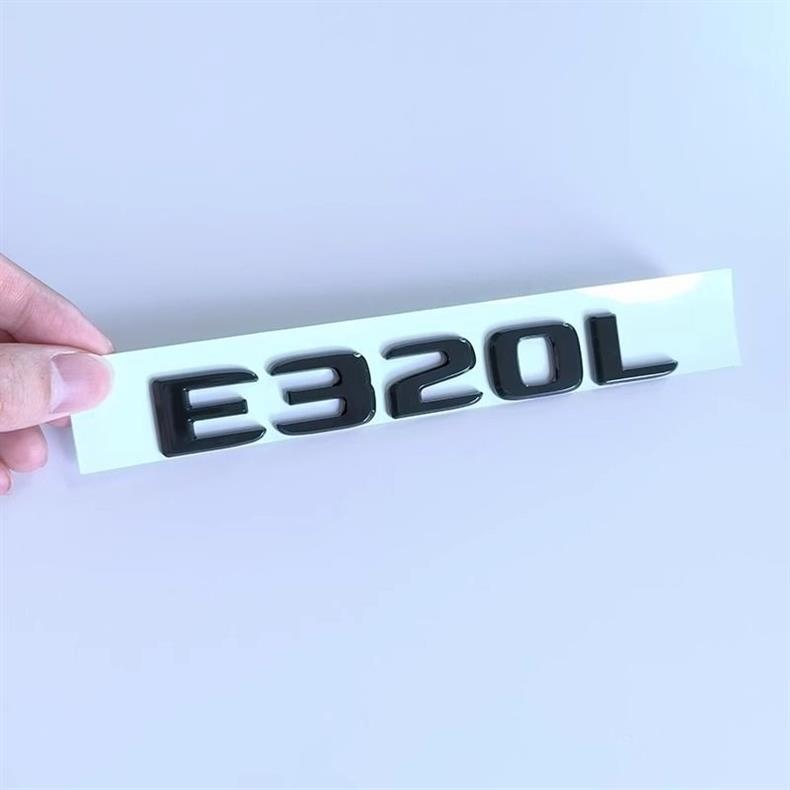 Mercedes-Benz E-Class E300L emblem, E200, E260L, E350L rear black lettering sticker set, large emblem for modification