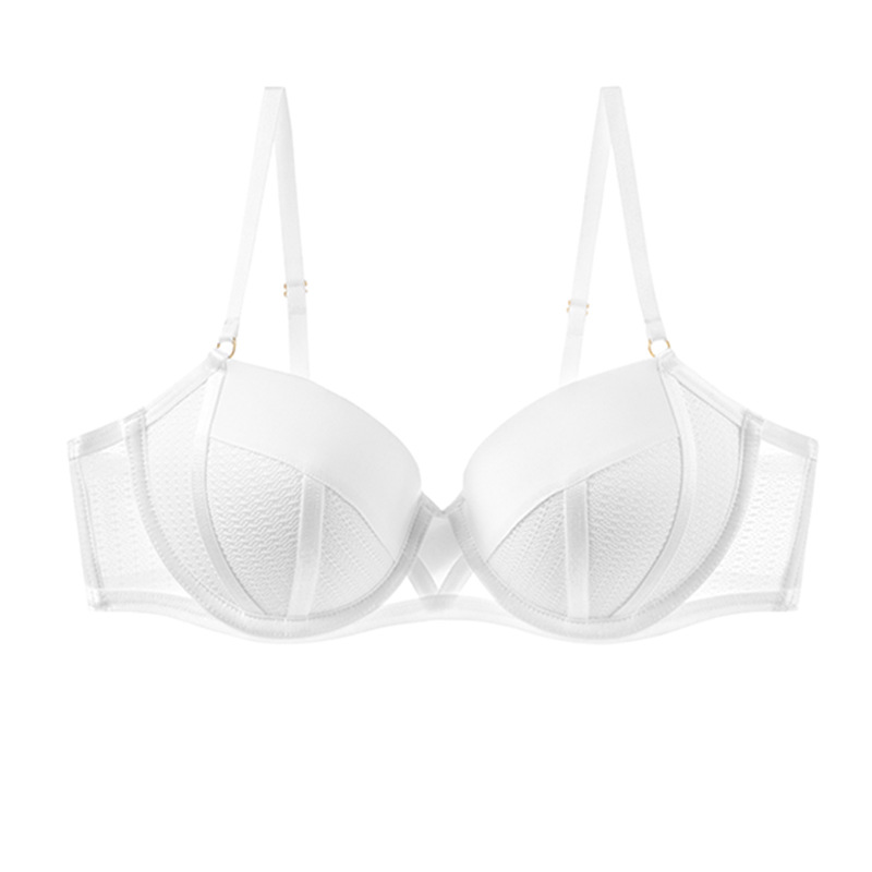 Ropa interior de encaje sexy transfronteriza, parte superior delgada, parte inferior gruesa, pecho pequeño, sujetador grande, conjunto de sujetador de contraste, comercio exterior, Sexy up