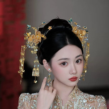 赫拉原创新中式高级减龄套装发钗古典秀禾服结婚发饰百搭新娘头饰