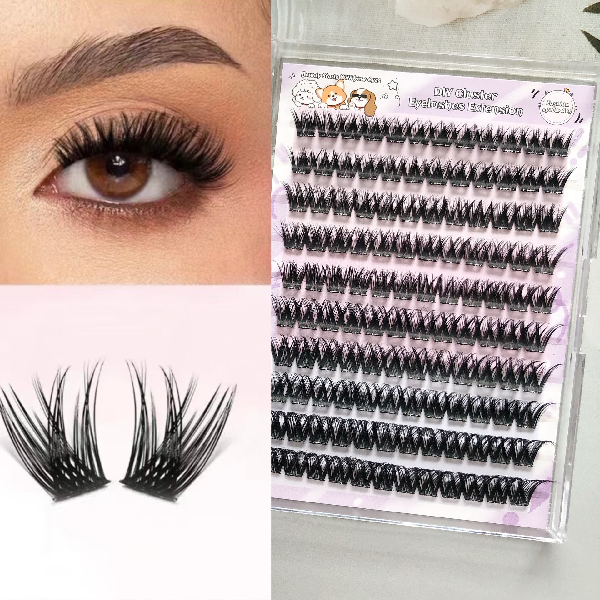 Las pestañas falsas transfronterizas proporcionan pestañas falsas de gran capacidad sin pegamento.