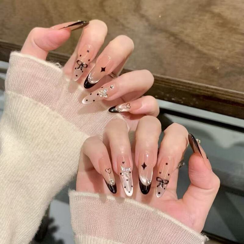 【Midnight Paris】French-Style Hepburn-Inspired Black Swan Zircon Nail Art Accessories, Dazzling Black Swan Eye Finished Nail Decorations 【Midnight Paris】French-Style Hepburn-Inspired Black Swan Zircon Nail Art Accessories, Dazzling Black Swan Eye Finished Nail Decorations