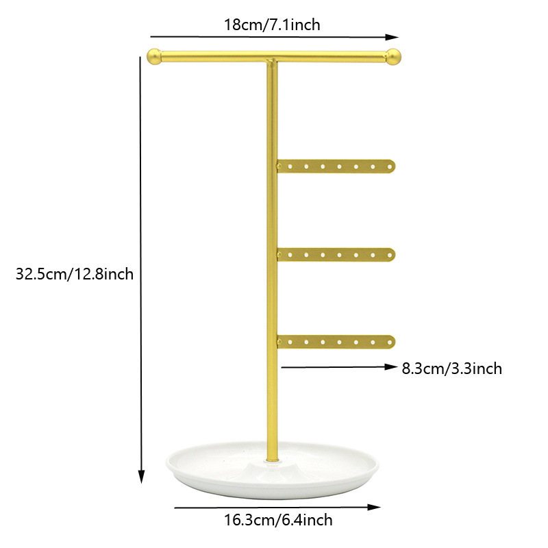 All Seasons Season Modern Style, Artistic Style 1 Piece Metal Iron Modern Style Artistic Geometric Jewelry Display Jewelry Rack