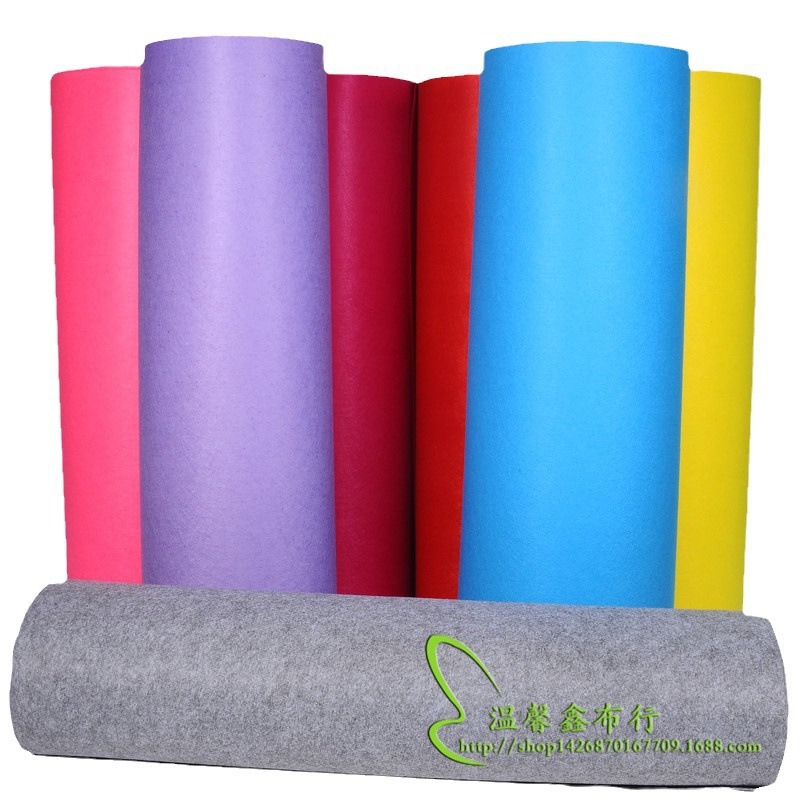 2mm 供应彩色毛毡定 制毛毡涤纶无纺布厂家批发毛毡包一件代发