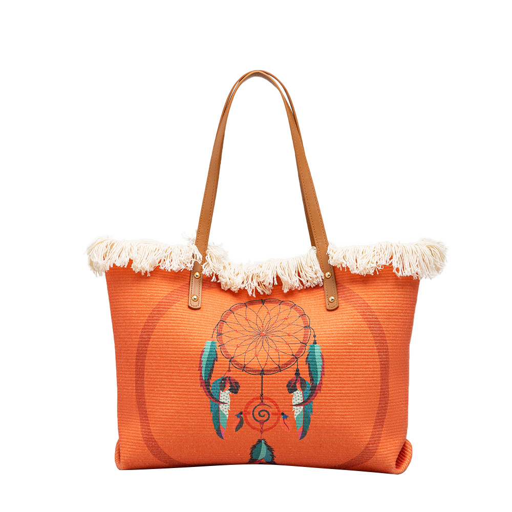 Bohemian-Ethno-Stil Canvas Pendler-Schulter-Nischendesign, Tasche mit großem Fassungsvermögen, Damentasche_voghion.com