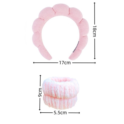 Amazon European and American cross-border twist sponge high skull headband headband face wash makeup cloud headband set hair accessories