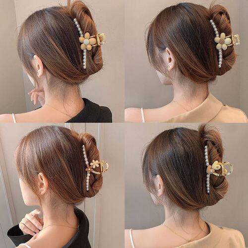 Internet celebrity metal grabber female large shark clip hairpin back of head hairpin high-end hair plate hairpin headwear