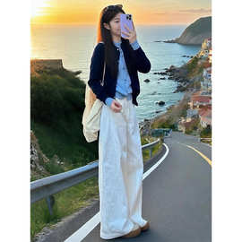 假两件设计感长袖针织开衫女秋冬季内搭打底衫可外穿毛衣上衣外套