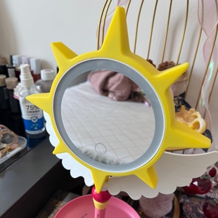 Cardcaptor Sakura Creative Mirror Shape Makeup Mirror Led with Light Desktop Storage Small Makeup Mirror for Girls
