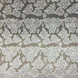 水溶激光镂空绣花牛奶丝满幅 蕾丝服装面料女装跨境连衣裙婚纱服