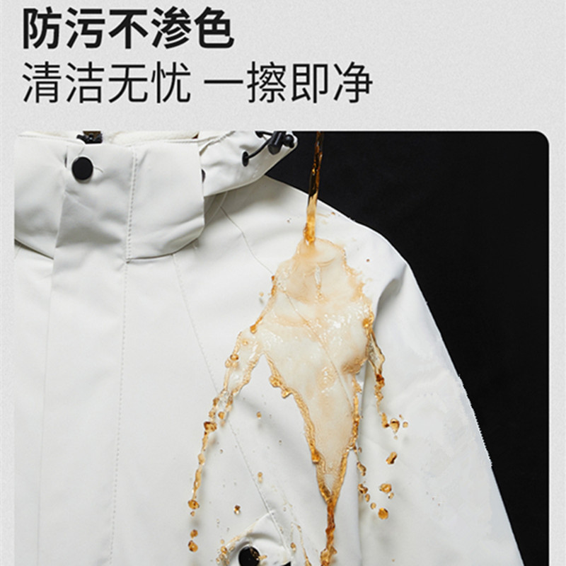 冬季冲锋衣情侣新款男女三合一可拆卸加厚保暖外套夹克耐磨防水寒|undefined