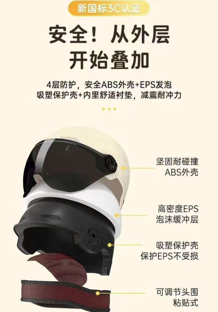 Children's electric motorcycle helmet, for boys and girls, summer sun protection, half helmet, adjustable and lightweight safety helmet for elementary school students