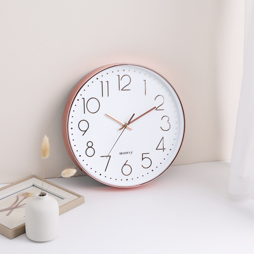 Amazon Cross-border hanging clock minimalist living room quartz clock creative silent home 3D digital decorative Nordic clock