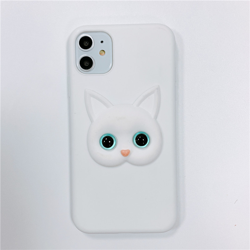Coque De Protection Pour Iphone En Cuir Motif Chat Créatif_voghion.com