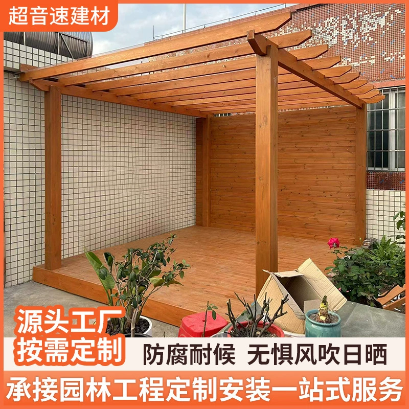 Антикоррозийная деревянная виноградная стойка на открытом воздухе вилла садовый дендридный дендридный дендридный сад