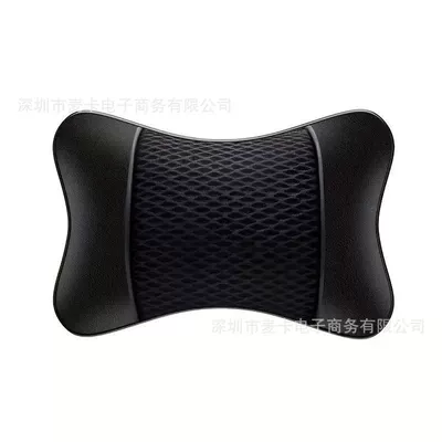 Headrest Full Leather Polyester Mesh, High - mesh-headrest-black-line-one-pack