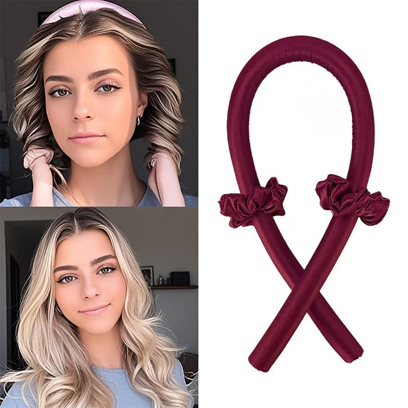 No daña el cabello amazon perezoso espuma de sueño esponja rizador de cabello de ondas grandes conjunto de anillo de cabello sin barra de rizos calientes