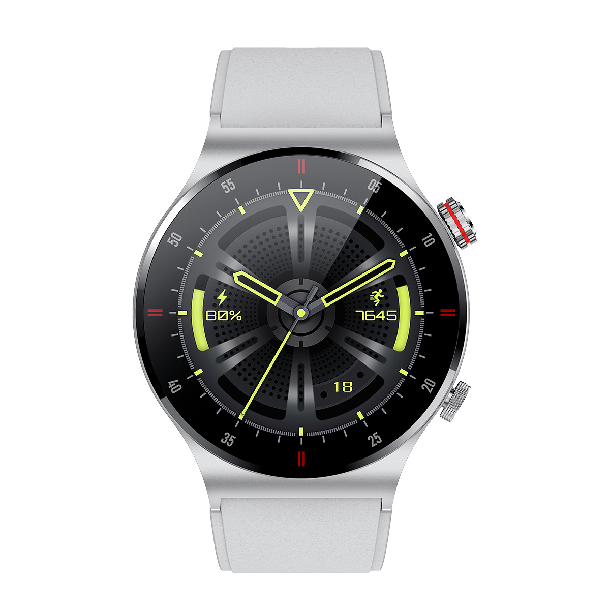 跨境电商QW33新款时尚运动智能手表1.28寸计步检测电商礼品批发手