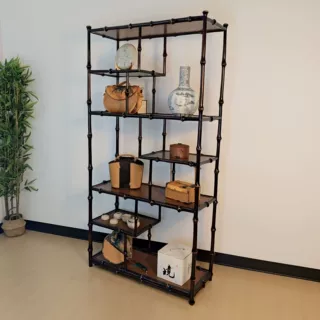 竹制筇竹茶具功夫茶架博古架复古置物架收纳展示架书架落地多层