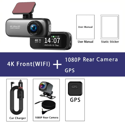 Dual Camera Night Vision 24H – Driving recorder - standard-4k-front-rear-gps