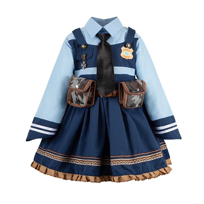 Zootopia Judy Rabbit Police Officer Cos Suit Girls Suit Dress Lolita Children's Princess Dress