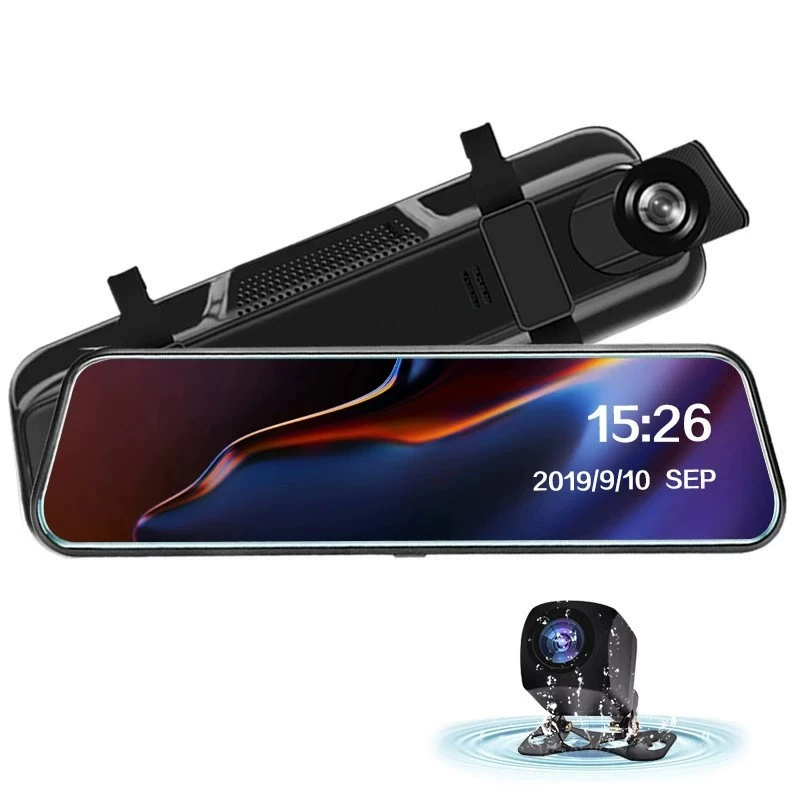 Автомобиль 10-дюймовый потоковый мультимедиа Вождение рекордер HD переднее и заднее зеркало заднего вида с двумя объективами реверсивное изображение трансграничная горячая распродажа