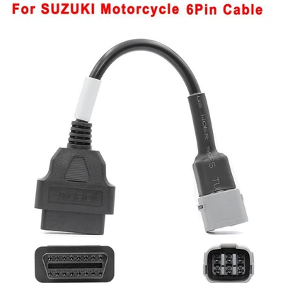 Obd 16Pin to 6 Pin for Suzuki Motorcycle 6Pin Motorcycle Adapter Diagnostic Tool