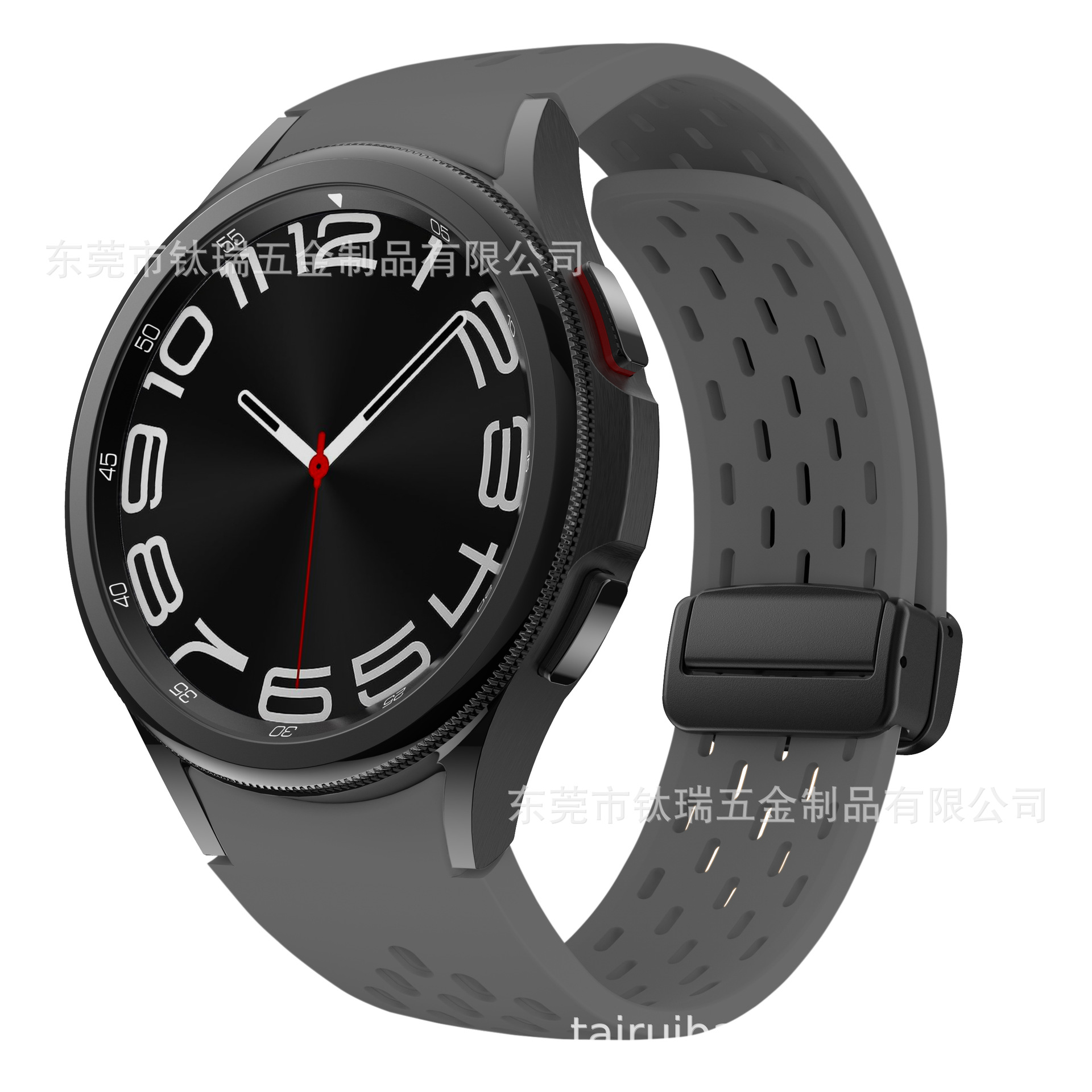 Adecuado para Samsung Galaxy watch6 correa de silicona malla transpirable watch6/5 magnética plegable hebilla Correa