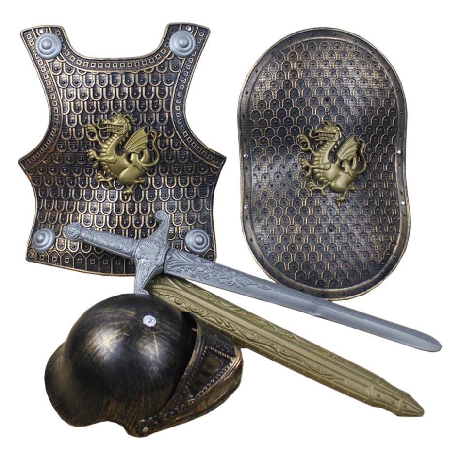 10000 de Halloween traje de rendimiento armadura Guerrero 4-pieza traje armadura Dragon Knight equipo Armadura
