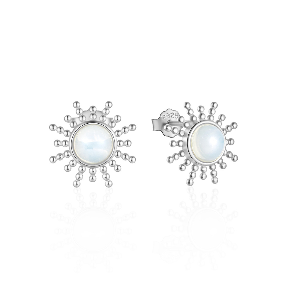 2g Weight Ear Studs Classification 1 Pair Quantity Daily Occasion 925 Sterling Silver Material Geometric Pattern Women's Gender Plating Design Simple Style Style 1 Pair 925 Sterling Silver Geometric Ear Studs 45
