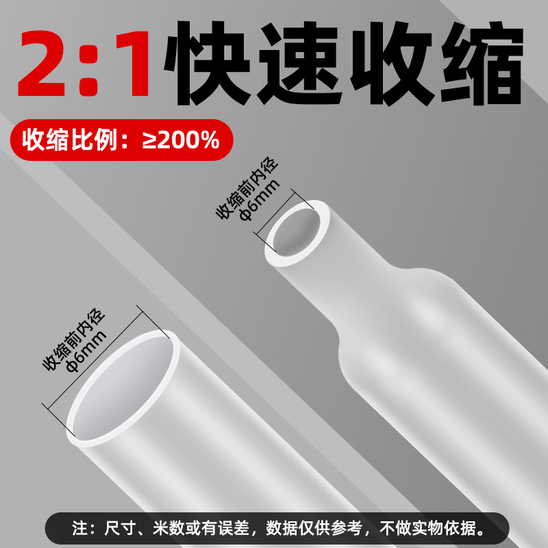✅透明热缩管戒指眼睛腿保护套数据线绝缘套管电线防水收