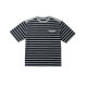 APO Men's Wear | 2025 New Contrast Striped Short Sleeve Men's T-Shirt Fashion Brand Loose Crewneck Inner Jacket Base Shirt