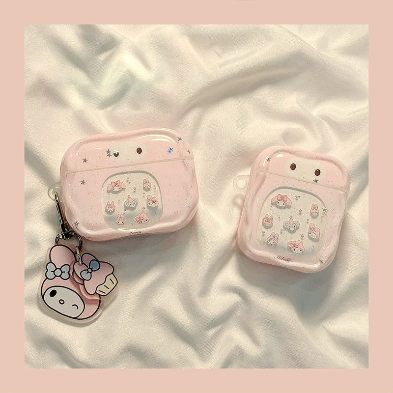 Cute Pink Melody Bluetooth Case Suitable for Airpodspro2, AirPods 4Th Generation Apple Earphone Protective Case 5 Cute Pink Melody Bluetooth Case Suitable for Airpodspro2, AirPods 4Th Generation Apple Earphone Protective Case 5