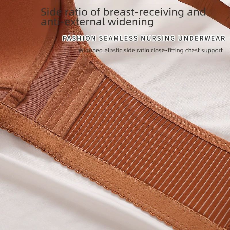 Supporting wireless bra for mother, underwear, for middle age, plus size