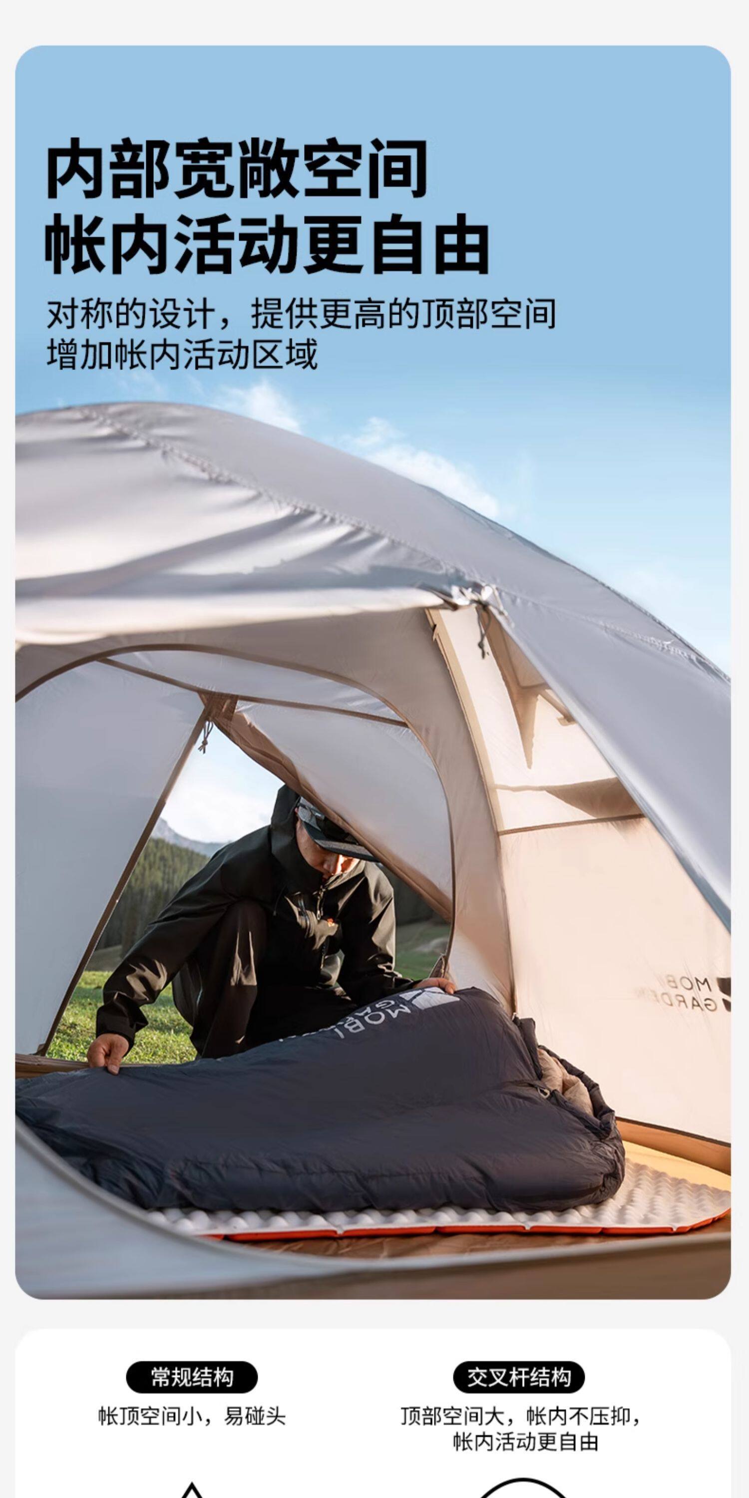Mugaodi Lengshan Classic Series Outdoor Camping Tent Windproof and Waterproof All-Weather Professional Mountain Camping Gear