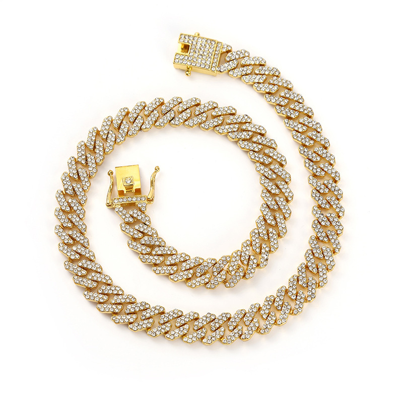 Cuban Link Bracelet For Men 15mm Full Diamond Hip Hop Style_voghion.com