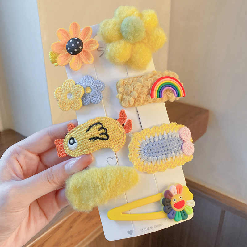 Accesorios para el cabello para niños, café con leche, horquilla, otoño e invierno, nuevas niñas, sin daño, horquilla de felpa, lindo sombrero de clip lateral para bebé