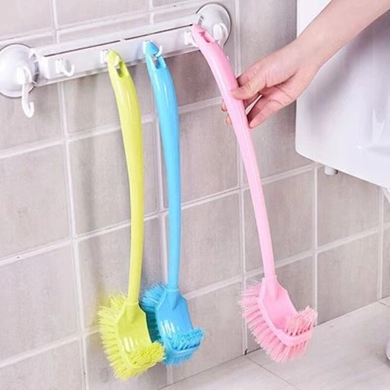 Household Long-Handled Bathroom Cleaning Brush, Toilet Brush, Wall-Mounted Toilet Brush, Double-Sided with No Dead Corners Household Long-Handled Bathroom Cleaning Brush, Toilet Brush, Wall-Mounted Toilet Brush, Double-Sided with No Dead Corners