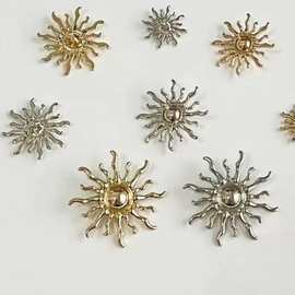 太阳花金属手缝扣时尚高档大尺寸异形扣不规则扣个性有脚钮扣造型