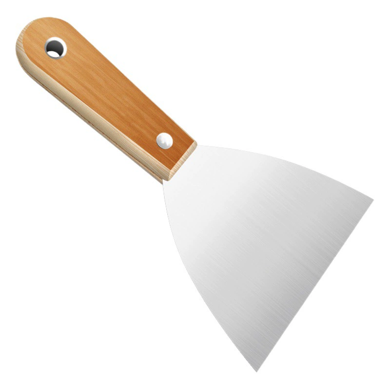 Зеркальный нож из углеродистой стали, деревянный нож, нож, нож, нож, лопатка, лопата, грязевая шпаклевка, строительный инструмент