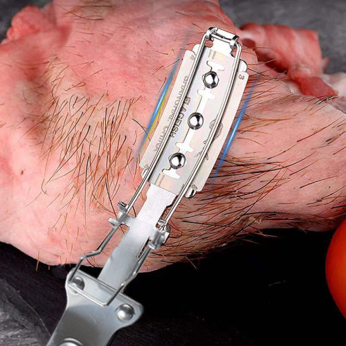 Stainless steel pig hair clip shaving artifact market pork stall fish bone pig foot shaving special knife chicken and duck hair plucking clip