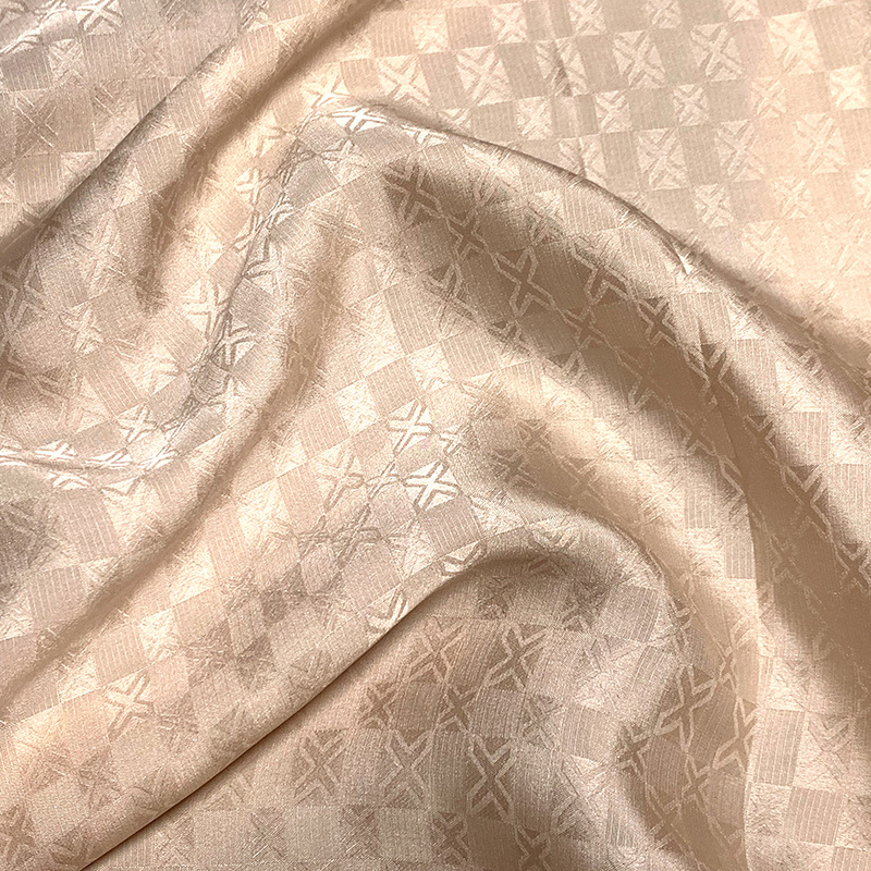 Estrella de cuatro puntas seda seda seda de alta calidad tela jacquard satén brillante vestido casual vestido chino cheongsam tela