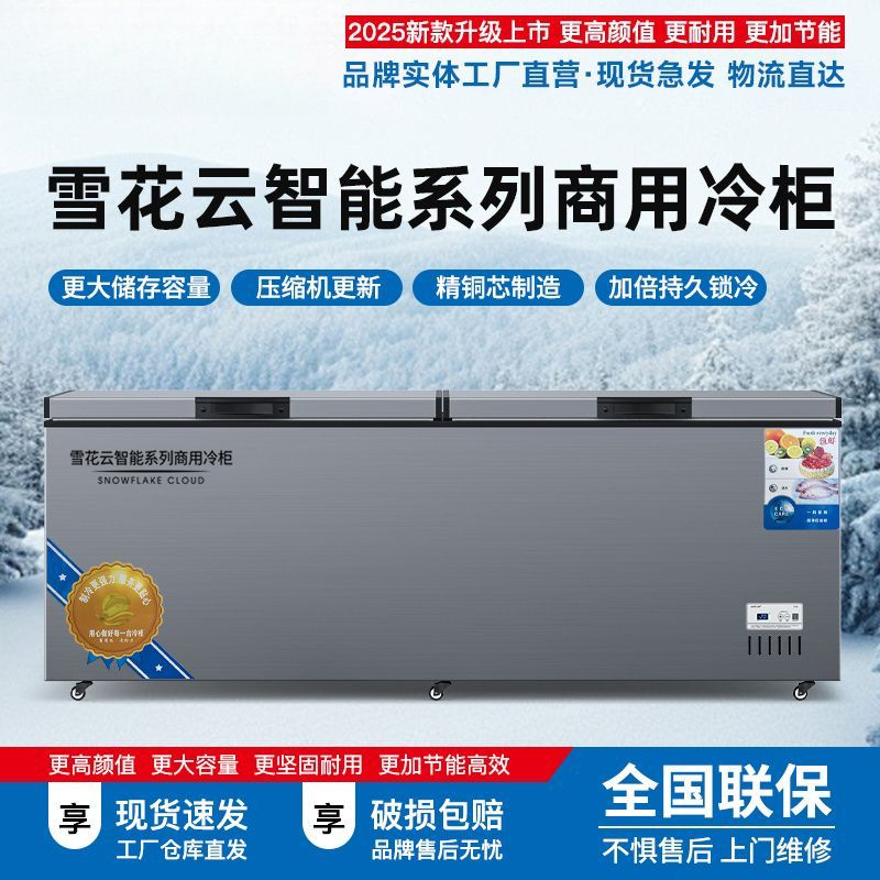 Freezer Freezer Smart Horizontal Copper Tube Refrigeration and Freezing Commercial Freezer Fresh-Keeping Single Temperature Quick-Freezing Cabinet Amazon