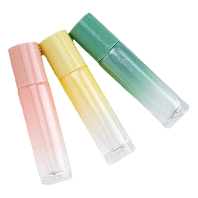 Botella de bola de rodillo de color de 10ml sub-embalaje de vidrio engrosado gradiente perlado perfume botella vacía botella de sub-embalaje de cuentas portátil